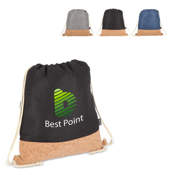 Kordelzugbeutel R-PET & Kork 35 x 40cm