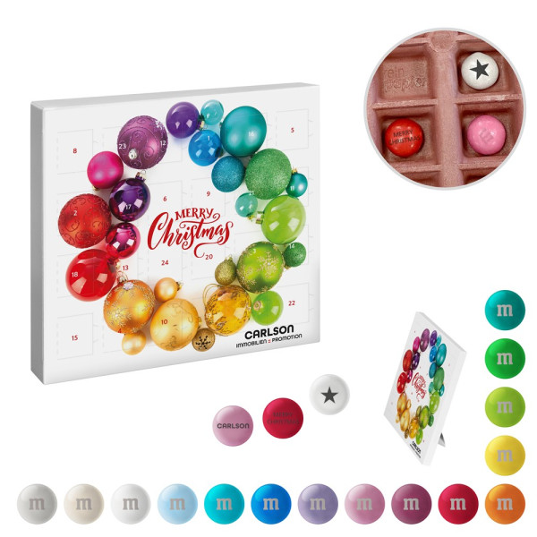 reinpapier Mini-Adventskalender mit personalisierten M&M'S Schokolinsen